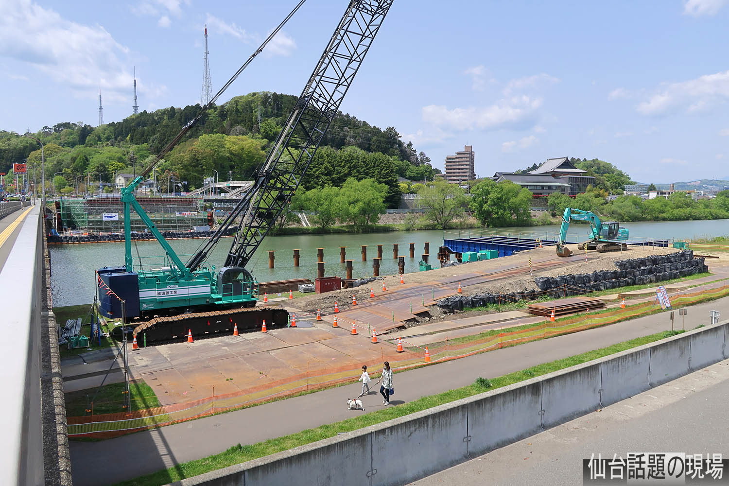 都市計画道路 宮沢根白石線の最新状況 その3 宮沢橋の架け替え工事 21年5月